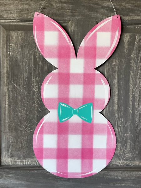 Rabbit Door Hanger or yard stake more colors available 26x13
