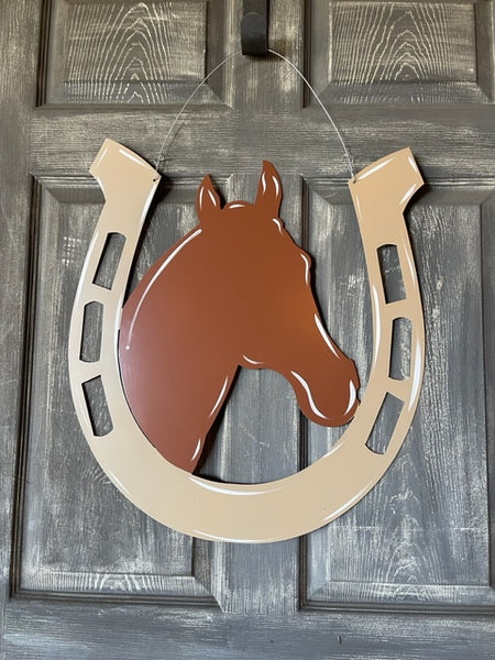 Horse Shoe Doorhanger 22"x20" More Colors Available