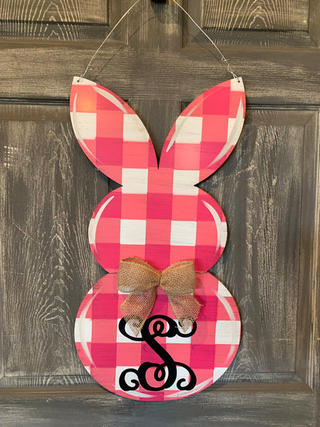 Rabbit Door Hanger or yard stake more colors available 26x13