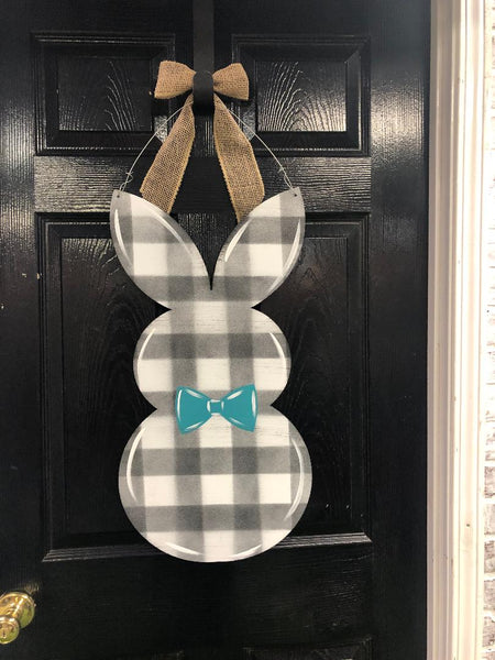 Rabbit Door Hanger or yard stake more colors available 26x13